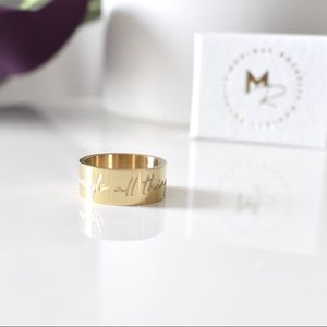“She Can Do All Things” Ring - Gold